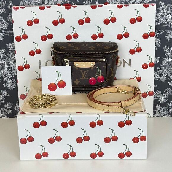 LOUIS VUITTON MURAKAMI Mini Bumbag NWT Bum Bag M13449 2025 Cherry Cerises Box - Picture 13 of 13